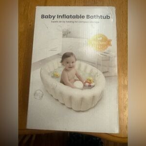 Inflatable Baby Bathtub, Collapsible Baby Bath Back Support,